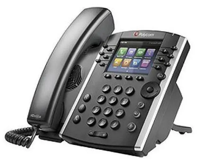 Alt view image 8 of 8 - Polycom VVX 411 with Power Adapter VVX 411 12-line Desktop Phone