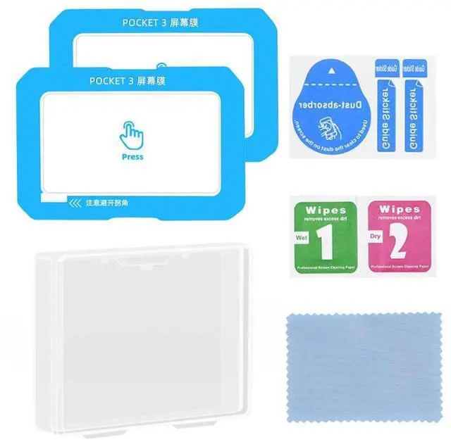 Main image of 2pcs Tempered Glass Screen Protector Ultra HD Screen Tempered Film Scratch Resistant Clear Protective Film for Osmo Pocket 3