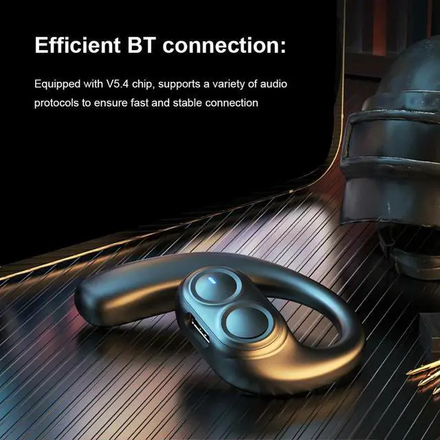 Alt view image 2 of 3 - Bluetooth-Compatible 5.4 Open Ear Headphone 7 Hours Long Life Wireless Handsfree Headset for Running Fitness