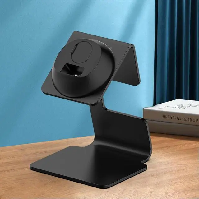 Alt view image 3 of 3 - Watch Holder Cradle Stand Aluminium Alloy Charging Base Rack Silicone Card Coil Lightweight Safety for Mi Band 8