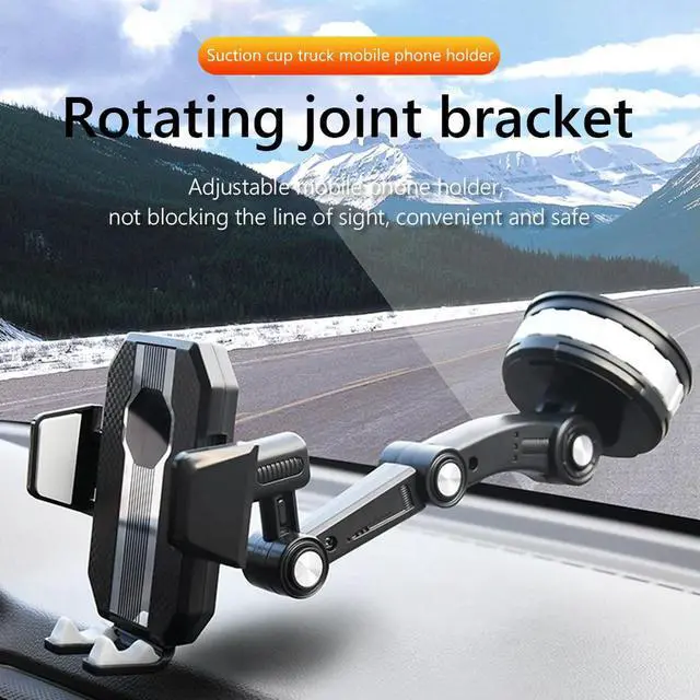 Alt view image 2 of 3 - Suction Cup Center Console Phone Holder Windscreen Adjustable phone Bracket