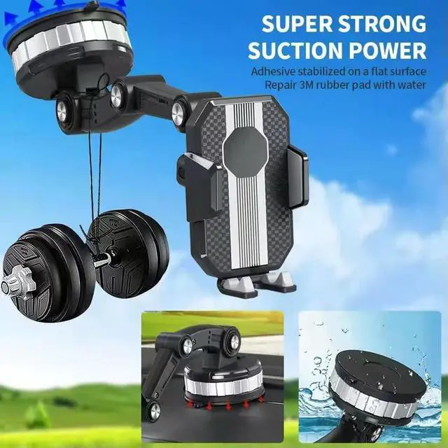 Alt view image 3 of 3 - Suction Cup Center Console Phone Holder Windscreen Adjustable phone Bracket