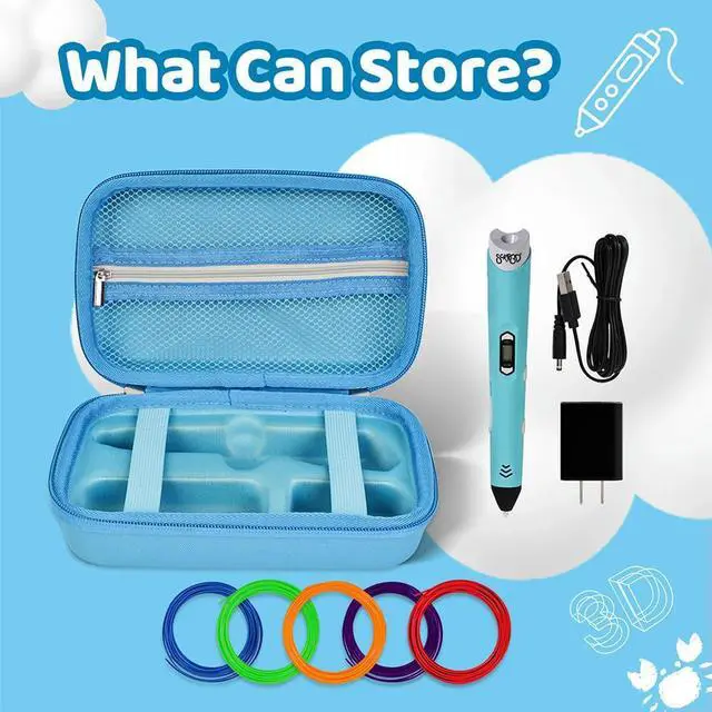 Alt view image 2 of 3 - Hard Travel Case for SCRIB3D P1 3D Printing Pen Waterproof Carrying Bag Shockproof with Mesh Pocket for PLA Filament and Charger