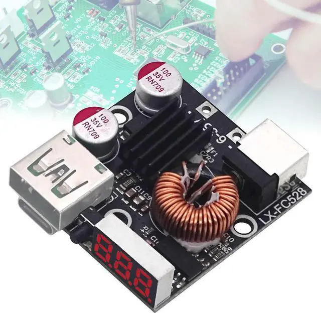 Alt view image 3 of 3 - QC4.0 3.0 PD Full Protocol Mobile Phone Fast Charging Module Digital Display Type-C+USB Charging Board for Flash Charging