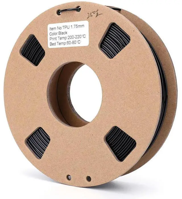 Main image of TPU Silk Texture Printing Materials Dimensional Accuracy +/- 0.05mm 1.75mm 3D Printer Filament 95A 250g Black/White