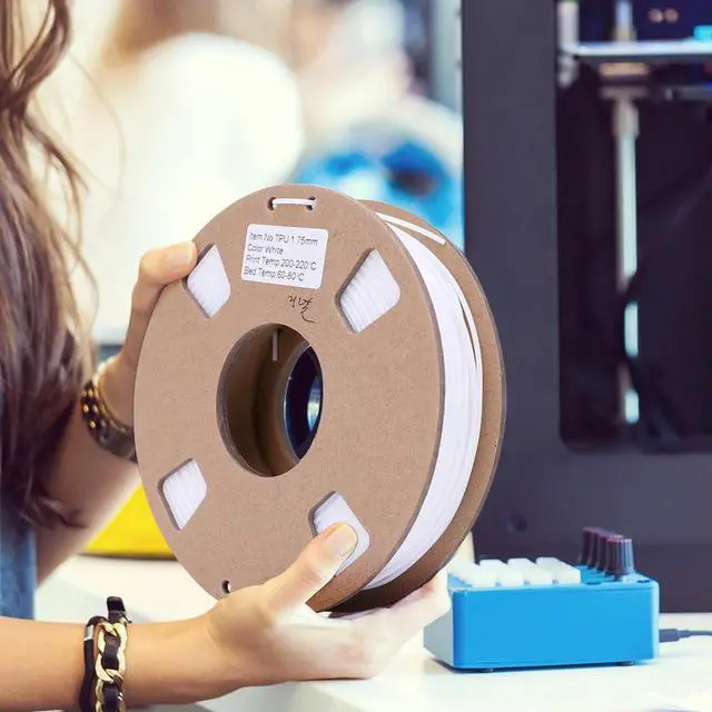 Alt view image 3 of 3 - TPU Silk Texture Printing Materials Dimensional Accuracy +/- 0.05mm 1.75mm 3D Printer Filament 95A 250g Black/White