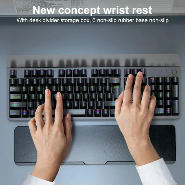 Alt view image 2 of 3 - Keyboard Wrist Rest with Case Wrist Support Desktop Box for Gaming Computer Laptop Office
