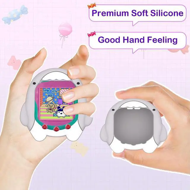 Alt view image 2 of 3 - Silicone Case Waterproof Protective Skin Sleeve Shell with Lanyard Anti-drop Shockproof Anti-Scratch for Tamagotchi Uni 2023
