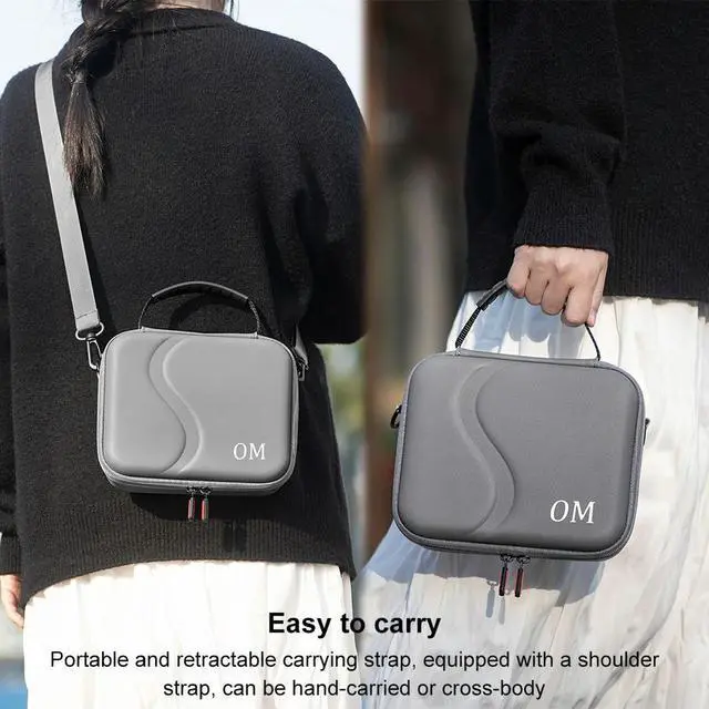 Alt view image 3 of 3 - For Osmo Mobile 7/7 Pro Carrying Case Protective Handbag with Secure Compartments Shockproof for Handheld Gimbal&Accessories