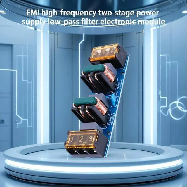 Alt view image 2 of 3 - 25A Power Filter EMI High-frequency Two Stage EMI Filter Module EMI Filter Noise Suppressor for Power Amplifier