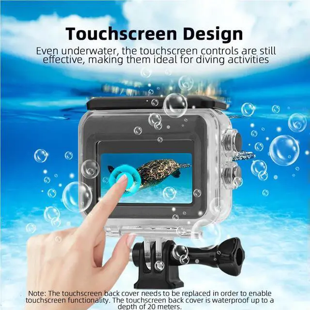 Alt view image 2 of 3 - 60M Waterproof Case Diving Protective Shell Touchable Screen Diving Housing Case Underwater Dive Housing for GO 3S/GO 3