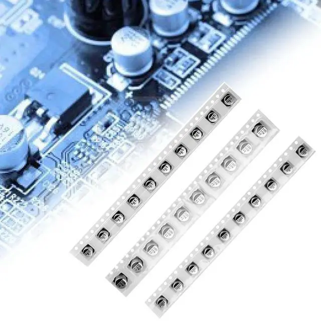Alt view image 3 of 3 - 130Pcs Aluminum Electrolytic Capacitor Assortment Kit 4.7UF-220UF SMD Aluminum Electrolytic Capacitors Kit for DIY Projects