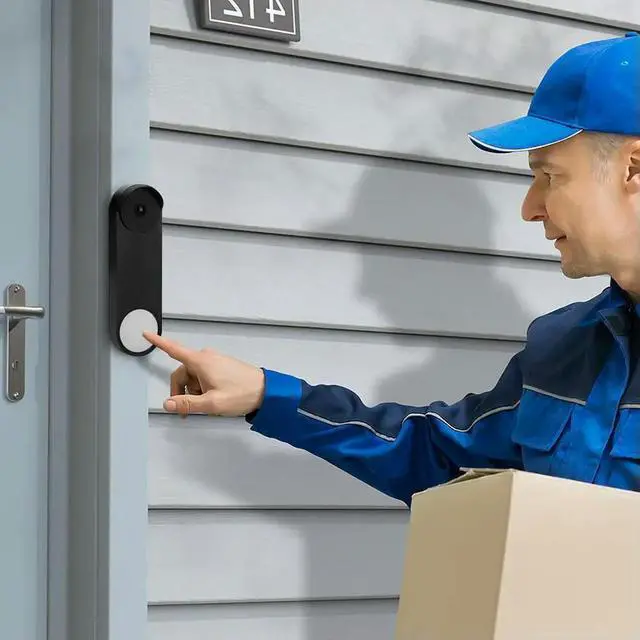 Alt view image 2 of 3 - Silicone Case Cover Weather and UV Resistant Silicone Protective Case Dustproof with Hat Brim for Google Nest Doorbell ()