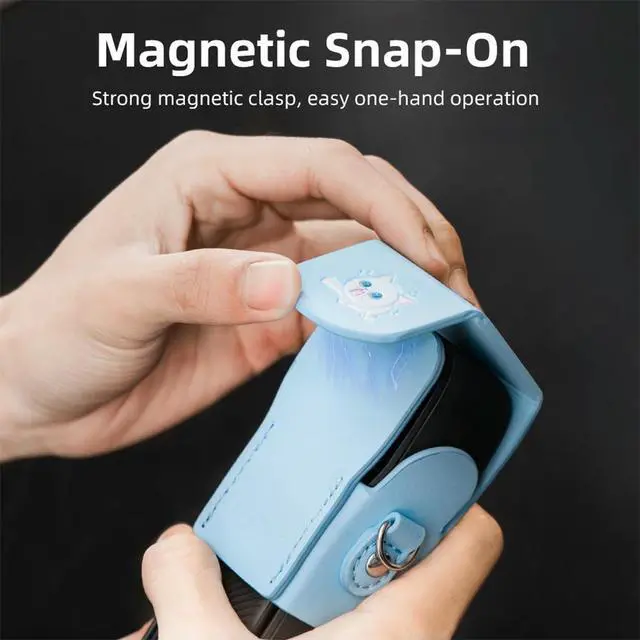 Alt view image 2 of 3 - Protective Leather Case & Lanyard for OSMO Pocket 3 Anti-Scratch Lens Screen Protective Cover Shockproof Leather Sleeve Skin