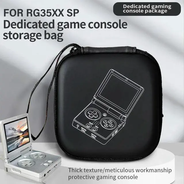 Alt view image 3 of 3 - Portable Case with Mesh Bag for SD Card USB Charging Cable Protective Case Carrying Bag for RG35XXSP Retro Handheld Game Console