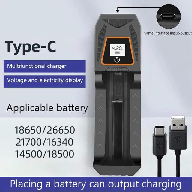 Alt view image 3 of 3 - Charger Rechargeable Lithium Charger LCD Display 5V 1A Fast Charger with USB Plug for 3.7V-4.2V Charging