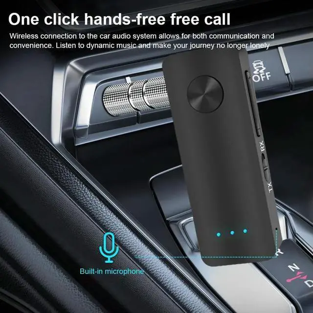 Alt view image 2 of 3 - 2 IN 1 Bluetooth-Compatible 5.3 Audio Transmitter Receiver Handsfree Call FM Receiver Transmitter 3.5mm AUX for Car Home Stereo