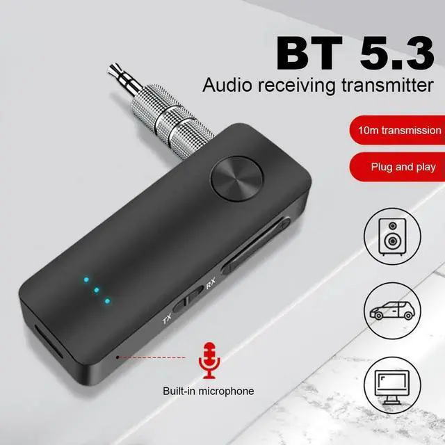 Alt view image 3 of 3 - 2 IN 1 Bluetooth-Compatible 5.3 Audio Transmitter Receiver Handsfree Call FM Receiver Transmitter 3.5mm AUX for Car Home Stereo