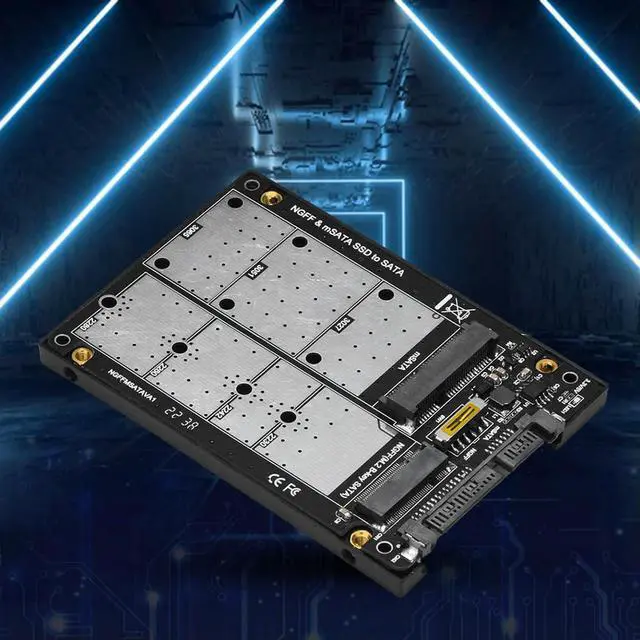 Alt view image 2 of 3 - 2 in 1 M.2 NGFF MSATA SSD To SATA 3.0 Adapter Converter Card M.2 NGFF B-key & MSATA SSD To SATA 3.0 Adapter Card for PC Laptop