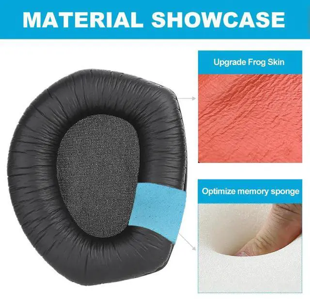 Alt view image 3 of 3 - Replacement Ear Pads Cushions Memory Foam Earmuffs Headset Ear Cushions for Sennheiser HDR RS165 RS175 RS185 RS195