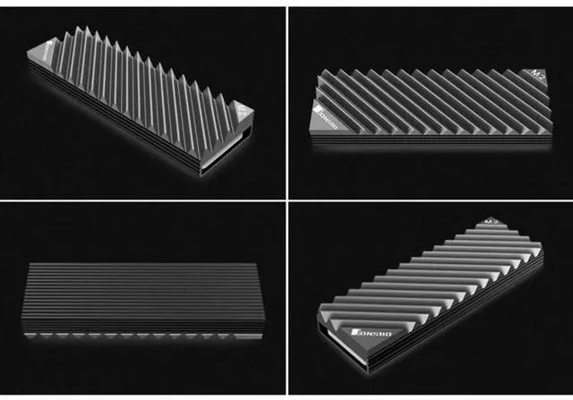 Alt view image 3 of 3 - For M.2 2280 SSD PC Hard Disk Heat Sink Heat Dissipation Fin with Thermal Pad