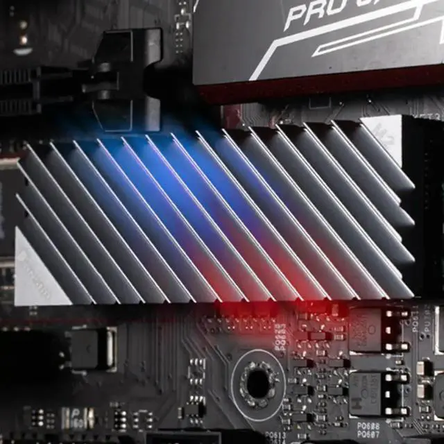 Alt view image 2 of 3 - For M.2 2280 SSD PC Hard Disk Heat Sink Heat Dissipation Fin with Thermal Pad