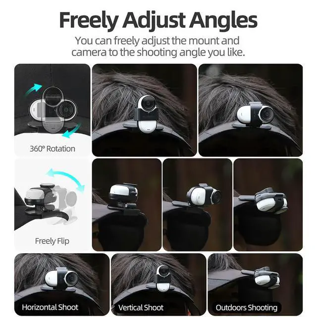 Alt view image 3 of 3 - Sports Camera Mount 360 Degree Backpack Clip Hat Clip for GO 3/GO 3S Camera Accessories