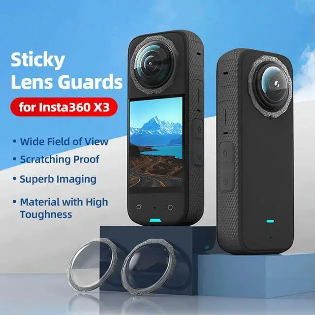 Alt view image 3 of 3 - Sticky Lens Guards Dual-Lens Protector 360 Mod Lens Cover Case Action Camera Accessories for X3