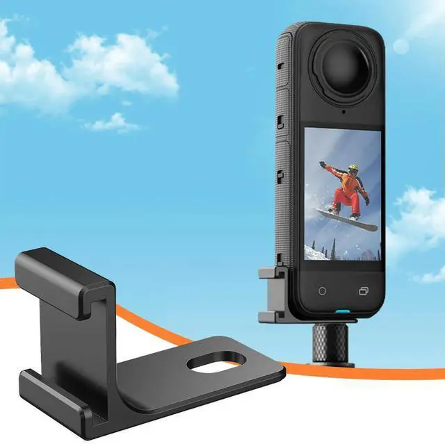 Alt view image 2 of 3 - Cold Shoe Expansion Panoramic Sport Camera Adapter Aluminum Alloy Microphone Expansion Holder Adapter for X4 Camera