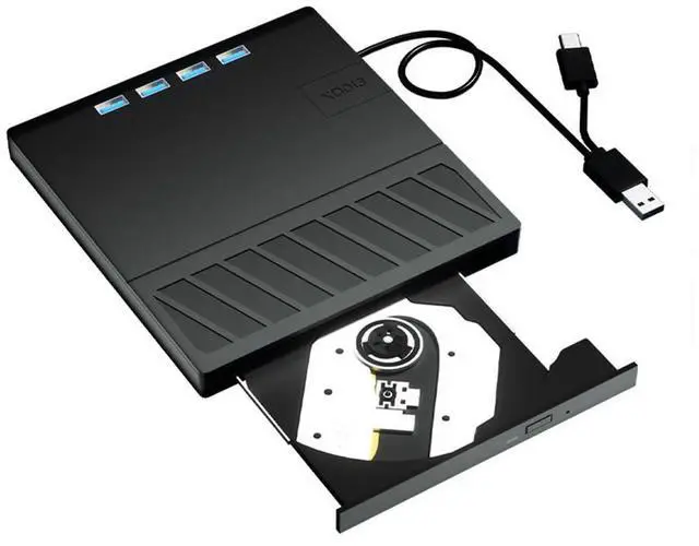 Alt view image 2 of 3 - 7 in 1 USB 3.0 Type C DVD Player Burner Reader with SD/TF Port External CD DVD Drive for XP/7/8/10/11 Laptop Desktop