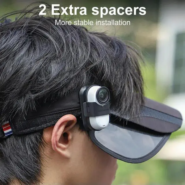 Alt view image 2 of 3 - Brim Clip 360 Degree Sports Camera Mount Camera Cap Holder for GO 3S/GO 3 Sports Camera Accessories