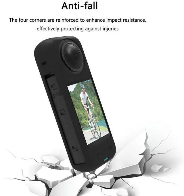 Alt view image 3 of 3 - Silicone Cover Case Anti-scratch Protector Case with Lens Cap Dustproof Body Case Anti-Fall All Round Protection for X4