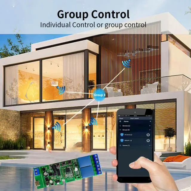 Alt view image 3 of 3 - 2 Channel /Zigbee Relay Module Remote Control AC/DC 7-32V Phone APP Remote Control DIY Home Automation for Door Access