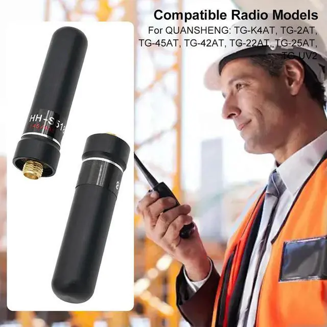 Alt view image 3 of 3 - HH-S518 Mini Antenna SMA-F UV 145/435 Mhz Dual Band Mini Antenna 10W Dual Frequency Antenna for Baofeng TYT Wouxun Icom Kenwood