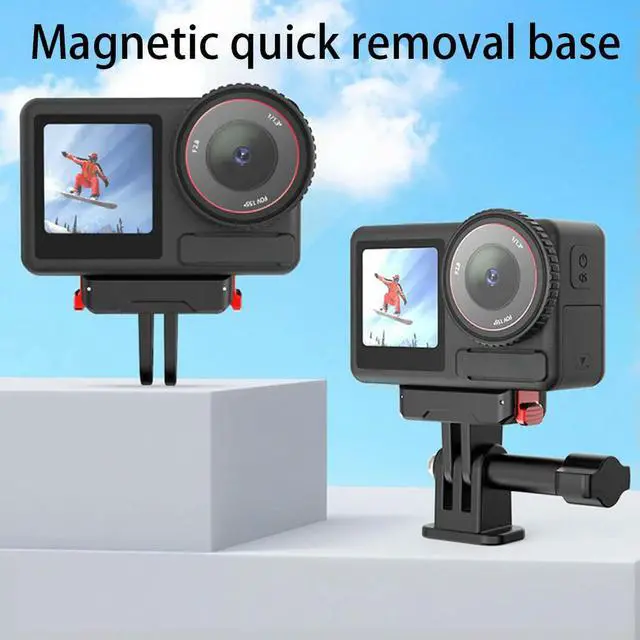 Alt view image 3 of 3 - Magnetic Quick Release Mount Adapter Two Claw Camera Extension Bracket Magnet Base Mount for Osmo Action 5 Pro/4/3 Adapter