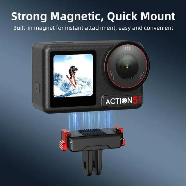Alt view image 2 of 3 - For OSMO Action 5 Pro/4/3 Camera Extension Bracket Magnetic Quick Release Mount Adapter Tripod Adapter Camera Accessories