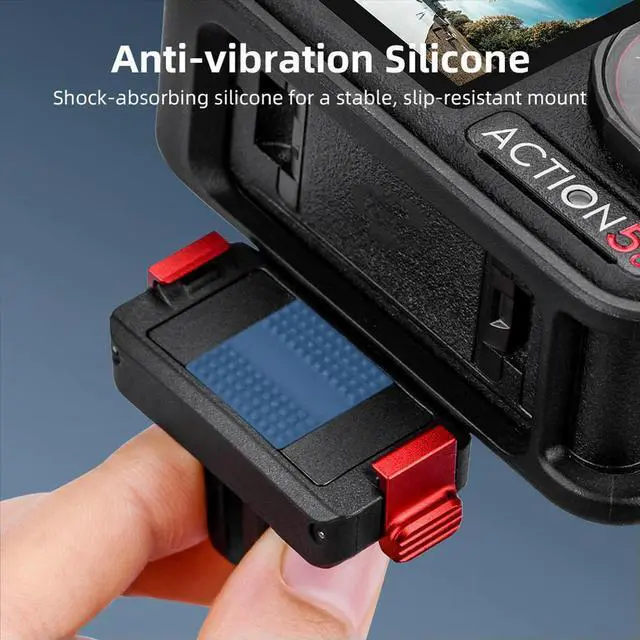 Alt view image 3 of 3 - For OSMO Action 5 Pro/4/3 Camera Extension Bracket Magnetic Quick Release Mount Adapter Tripod Adapter Camera Accessories