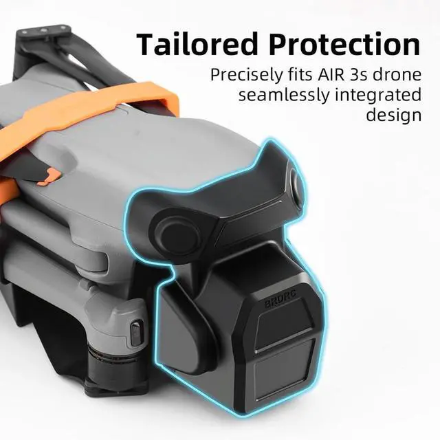 Alt view image 3 of 3 - Gimbal Protector Guard Anti-collision Lens Hood Cap Dustproof Lens Fixed Buckle Cover Cap for AIR 3S Drone Accessories