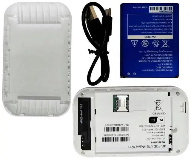 Alt view image 2 of 3 - 4G LTE Mobile Router 3650mAh 150Mbps Modem Up To 10 Users with SIM Card Slot Portable Hotspot for Car Travel