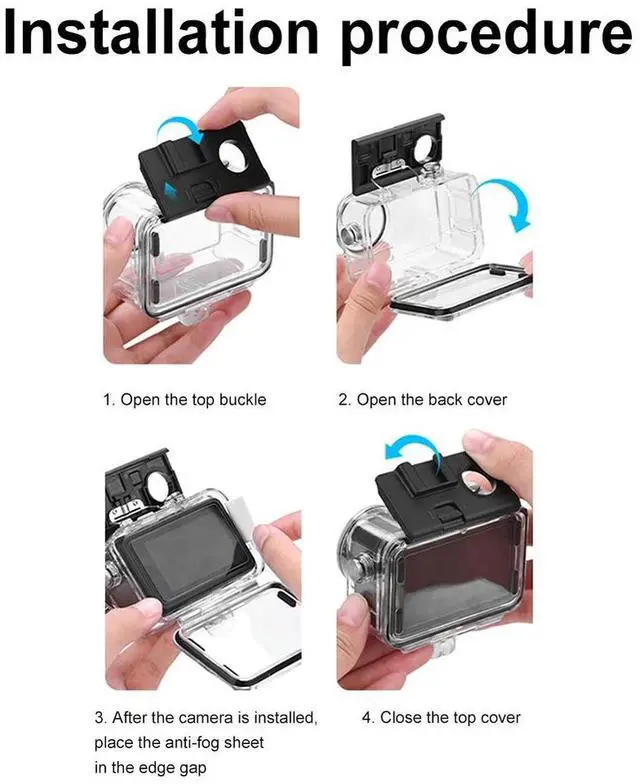 Main image of 60M/196FT Waterproof Case Diving Housing Case Anti-Fog Sports Camera Dive Case for Osmo Action 5 Pro/4/3 Camera Accessories