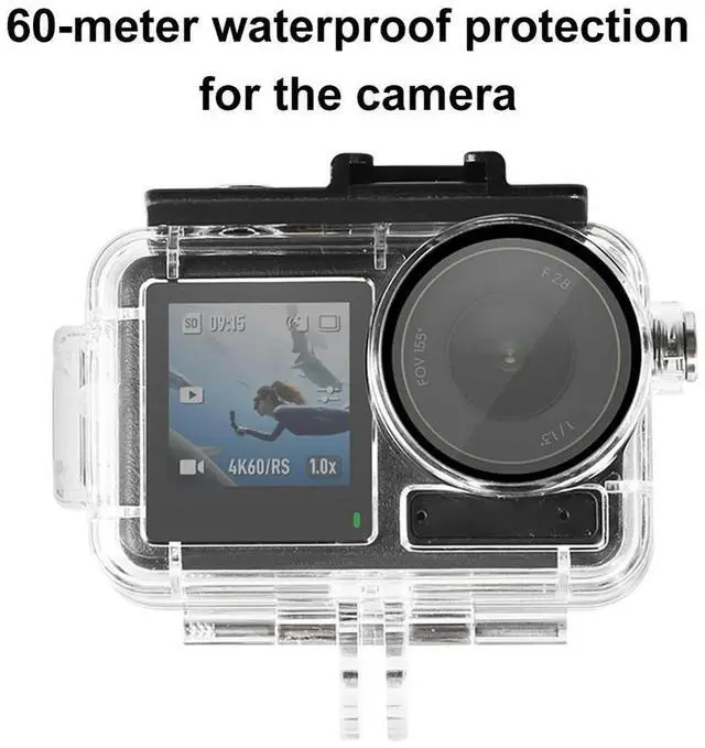 Alt view image 2 of 3 - 60M/196FT Waterproof Case Diving Housing Case Anti-Fog Sports Camera Dive Case for Osmo Action 5 Pro/4/3 Camera Accessories