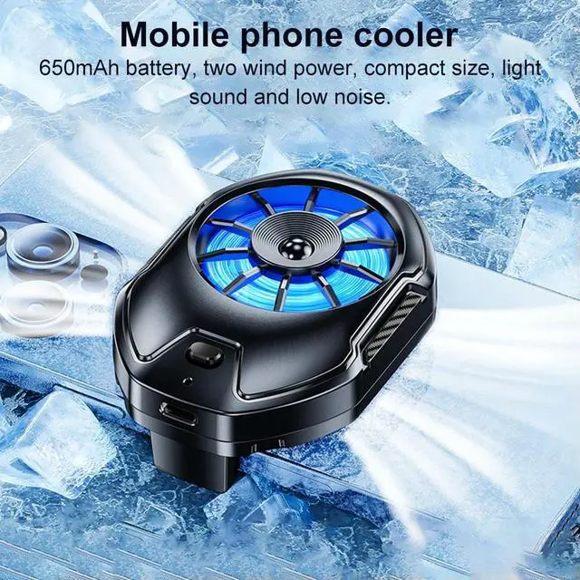 Alt view image 2 of 3 - Back Clip Mobile Phone Radiator 2 Speeds Phone Cooling Radiator Mute Refrigeration Fan for Android Cool Heatsink