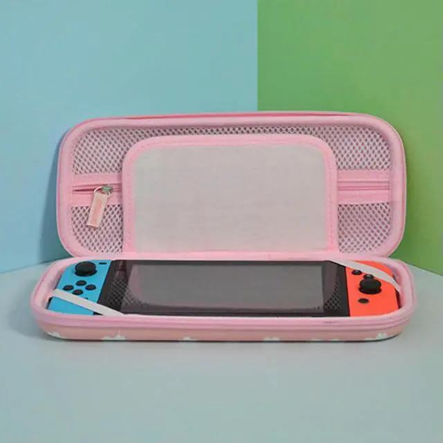 Alt view image 3 of 3 - EVA Cute Hard Carrying Case Anti-Drop Pink Sakura Travel Carry Bag Anti-Scratch Carrying Bag for Nintendo Switch and Switch OLED