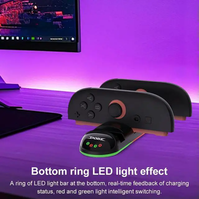 Alt view image 2 of 3 - Controller Charger 4 in 1 Charging Dock with LED Indicator Charger Station for Nintendo Switch2 Accessories