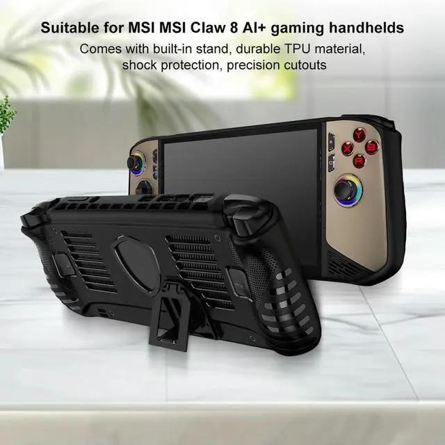 Alt view image 3 of 3 - Handheld Game Console Case with Kickstand for Claw 8 AI+ 2025 Soft TPU Protective Cover Shockproof Host Shell