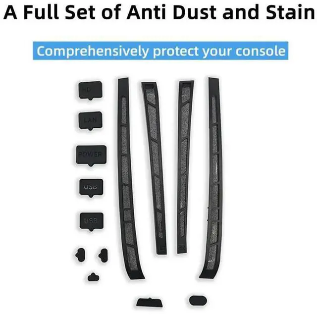 Alt view image 3 of 3 - 12 in 1 Silicone Anti-dust Cover Dust Protector Port Plugs for Slim for 5 Slim Console Accessories Pack
