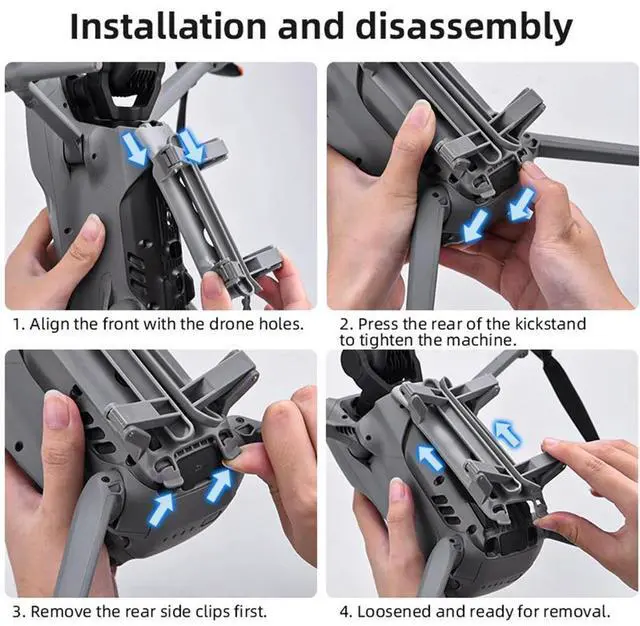 Main image of Foldable Expansion Landing Gear Heighten 37mm Folding Booster Stand Quick Release for Air 3 Drone Accessories