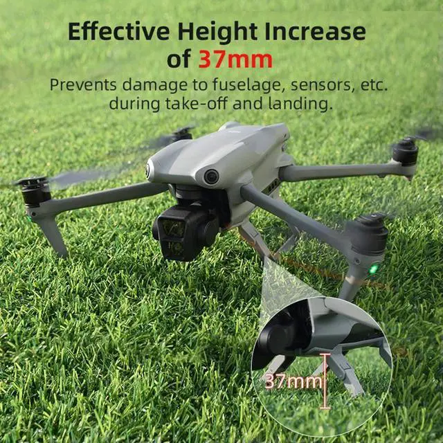 Alt view image 3 of 3 - Foldable Expansion Landing Gear Heighten 37mm Folding Booster Stand Quick Release for Air 3 Drone Accessories