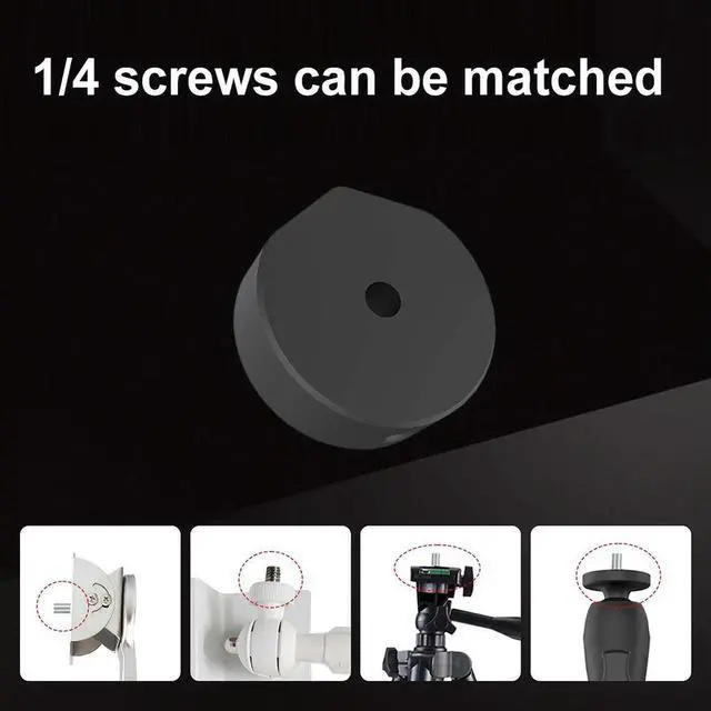Alt view image 2 of 3 - For StarLink Mini 1/4 Screw Round Mount Adapter Aluminum Alloy Bracket Pipe 1/4 Screw Adapter for Starlink Mini Accessories