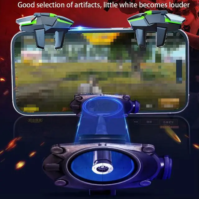 Alt view image 2 of 3 - 2pcs 6 Finger Mobile Phone Game Trigger for PUBG Aim Shooting Gaming Trigger Gamepad Controller for Android